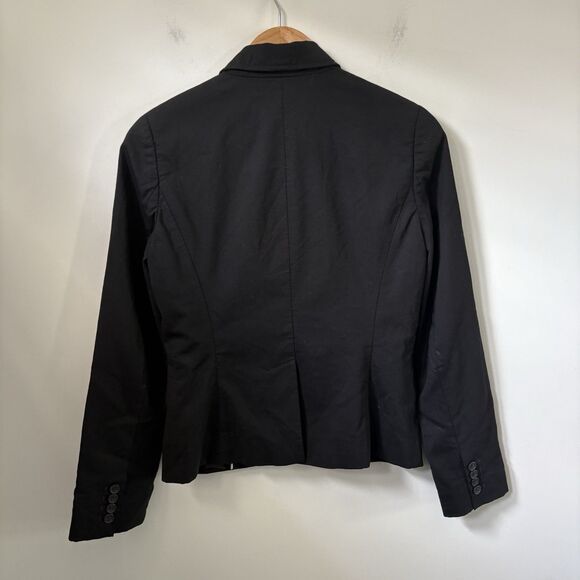 J Crew Blazer Women’s Size 2 Black Two Button Wool Stretch Casual Work Jacket - Picture 4 of 7